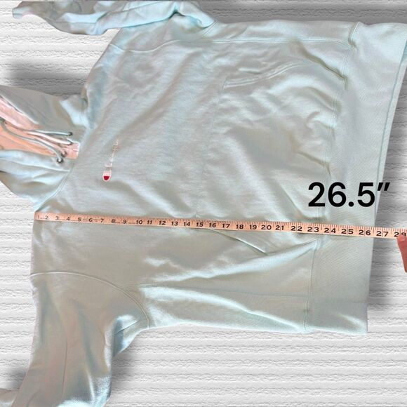 CHAMPION  Reverse Weave Double Hoodie In Ice Fall/white Size Large - Picture 4 of 9